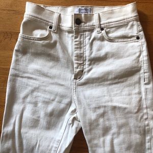 & OTHER STORIES WHITE HIGH WAIST SKINNY JEANS; 25